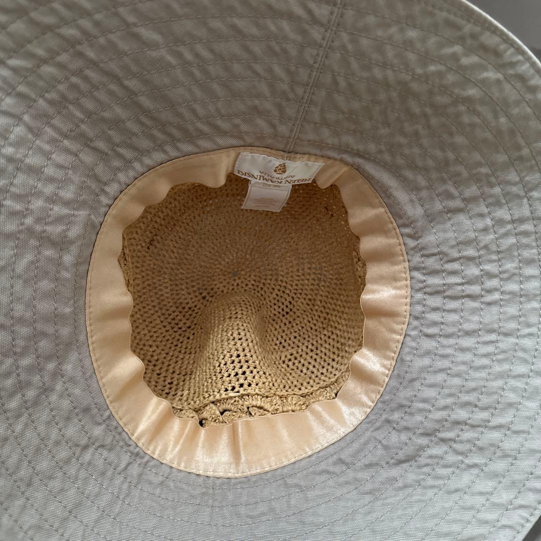 麦わら帽子 ブレード付き広つば