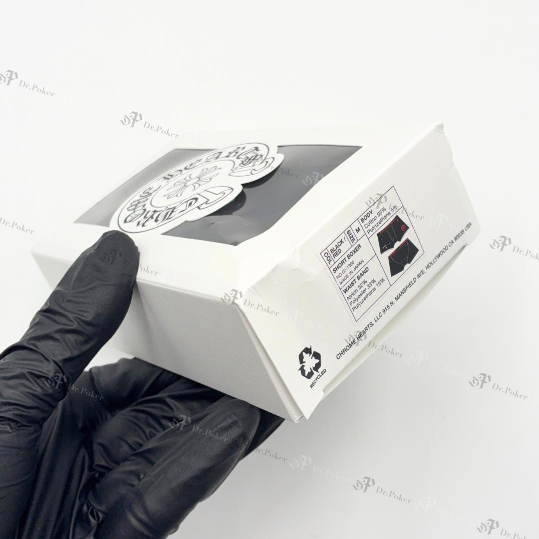 【新品】 Chrome Hearts ショート ボクサー ブリーフ 黒×赤 M