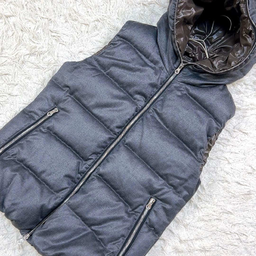 【美品】デュベティカ FEBEDUE チェルツティ ダウンベスト 42 グレー