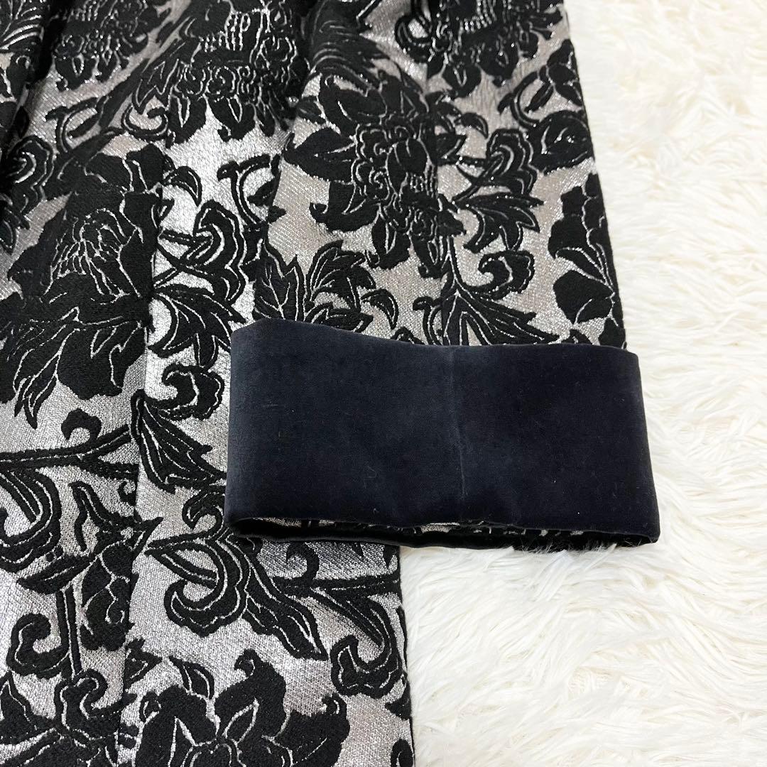 希少　ヴィヴィアンタム 総柄 ウールコート　ベロア　切替　異素材　刺繍　S