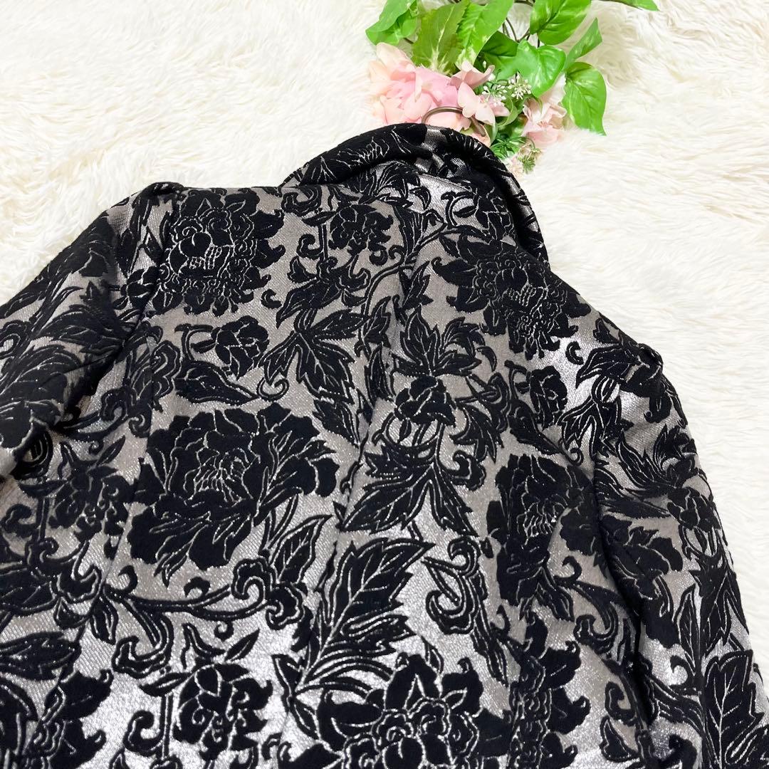 希少　ヴィヴィアンタム 総柄 ウールコート　ベロア　切替　異素材　刺繍　S