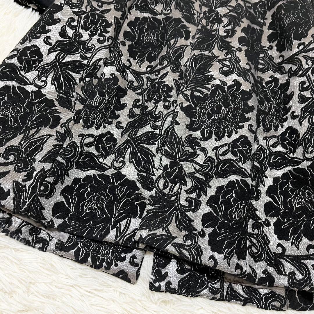 希少　ヴィヴィアンタム 総柄 ウールコート　ベロア　切替　異素材　刺繍　S