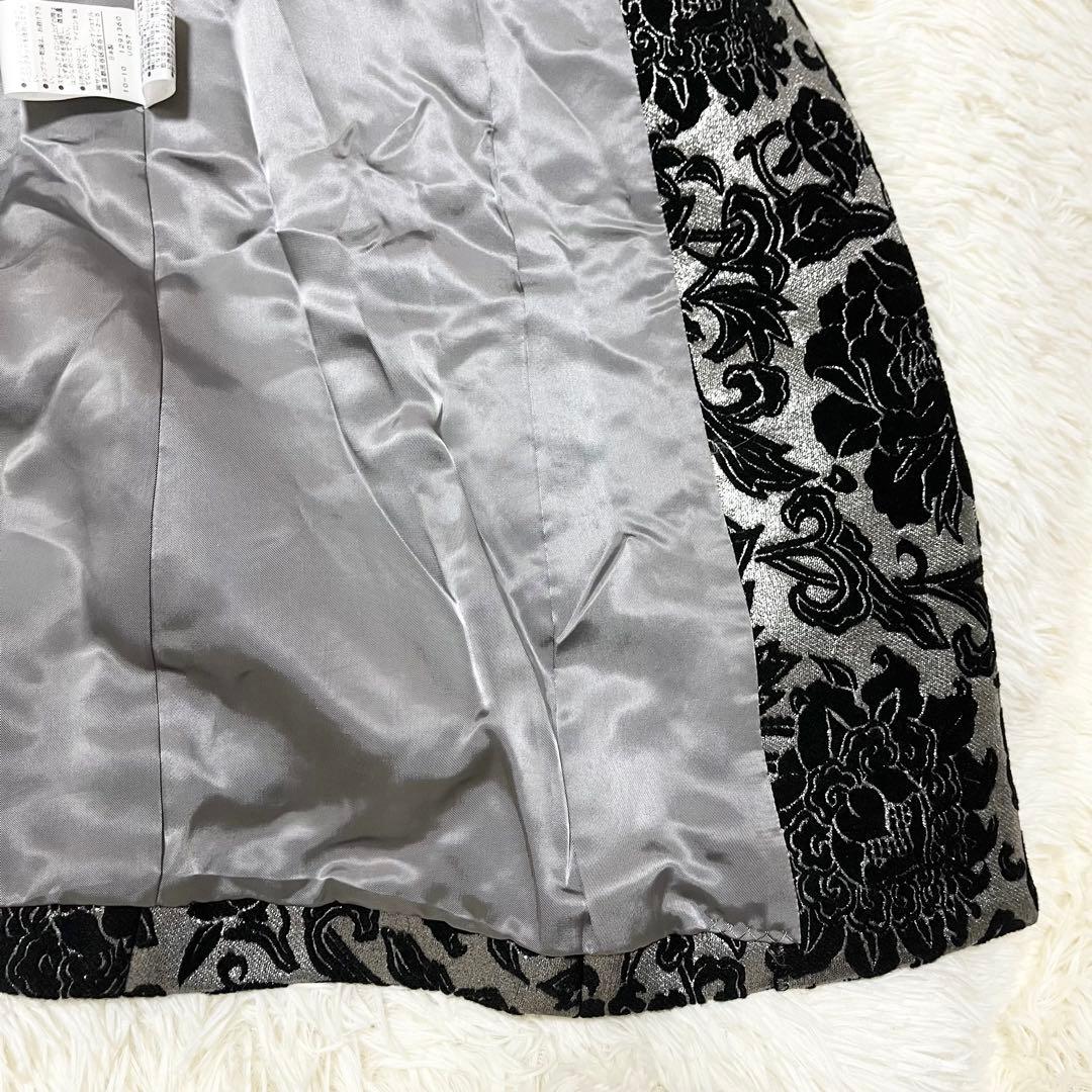 希少　ヴィヴィアンタム 総柄 ウールコート　ベロア　切替　異素材　刺繍　S