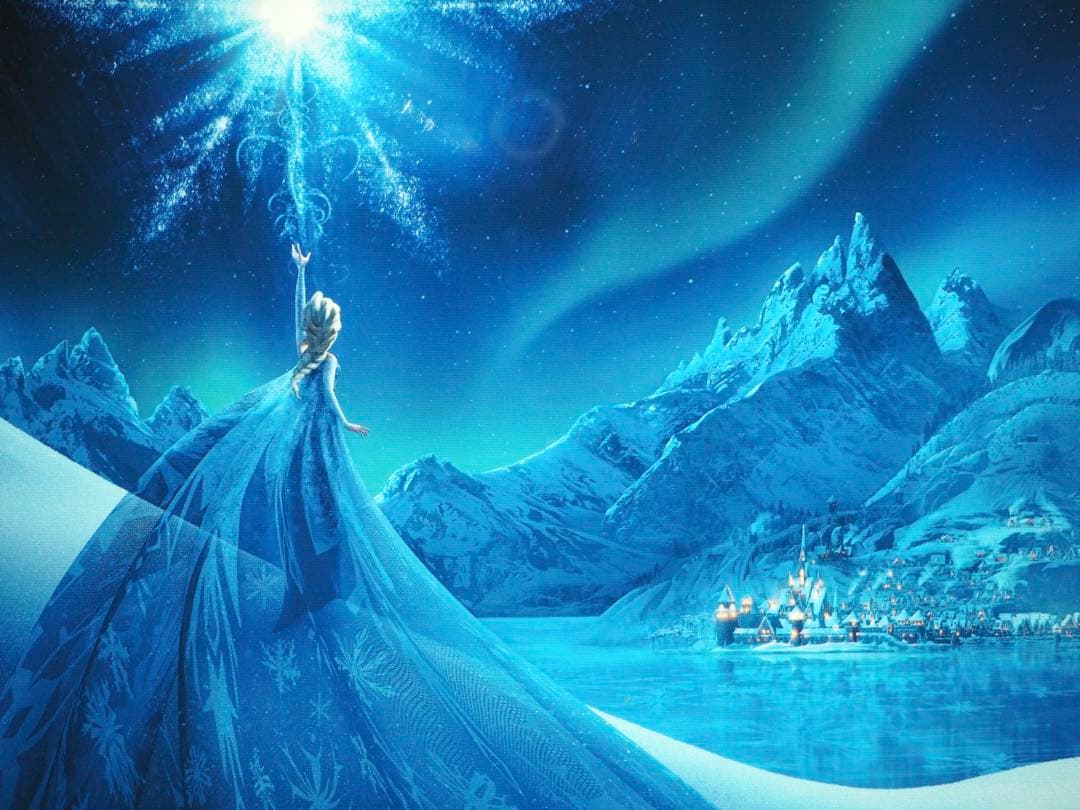 真作■アナと雪の女王 版画 エルサ■絵画 ディズニー アナ雪 アールビバン