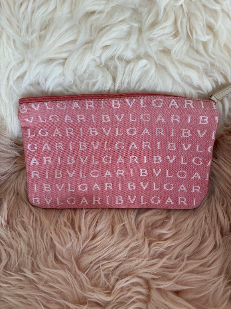 BVLGARI ピンク トートバッグ 付属ポーチ付き