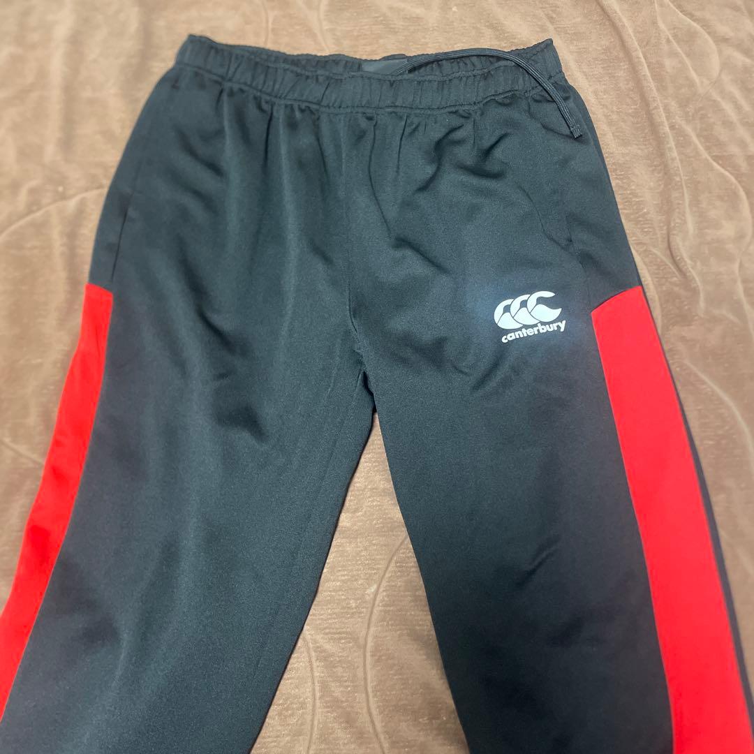 カンターベリーラグビーウォームアップウェア 黒/赤 ジップアップ大きいサイズ