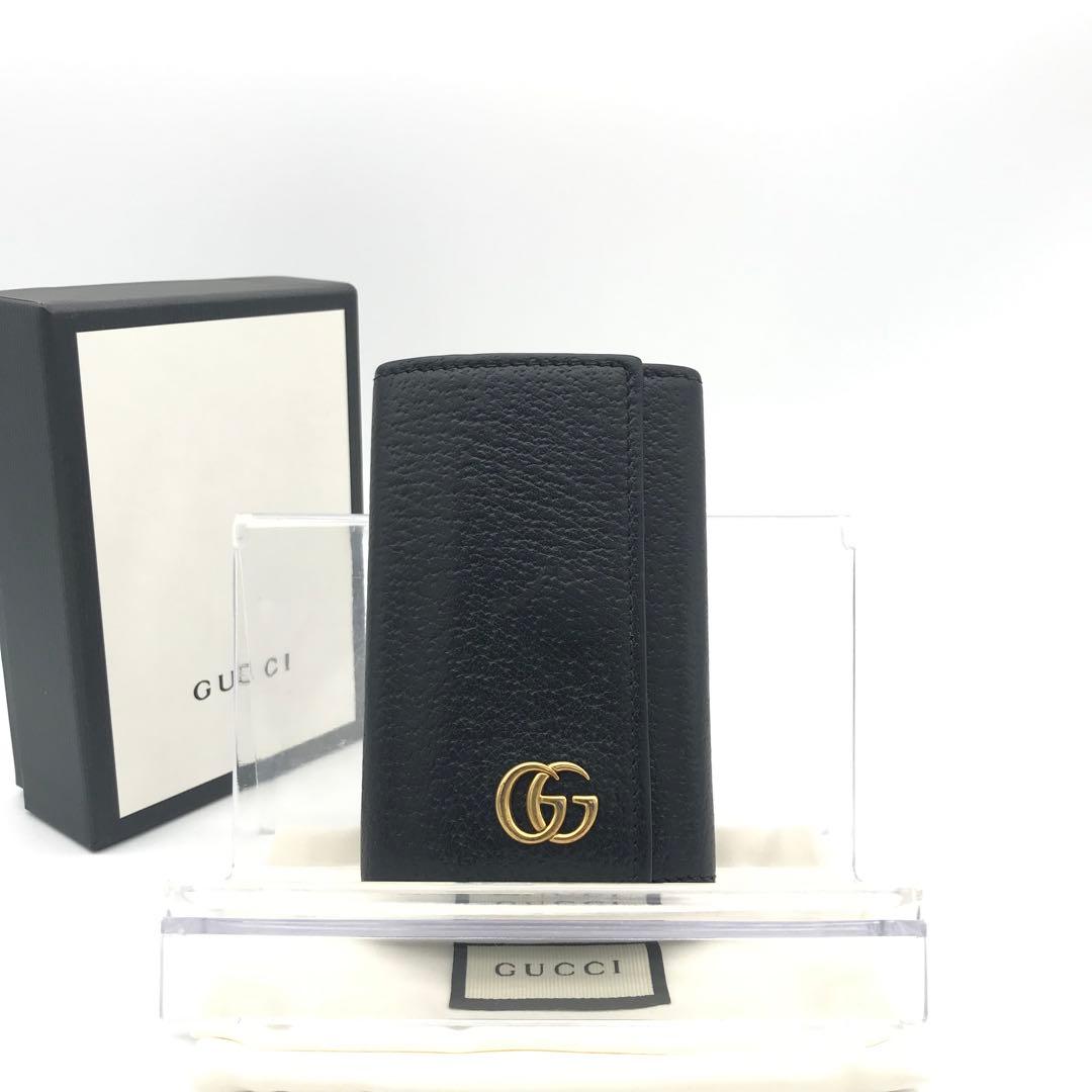 正規品　極美品　グッチキーケース　グッチggマーモント GUCCI レザー