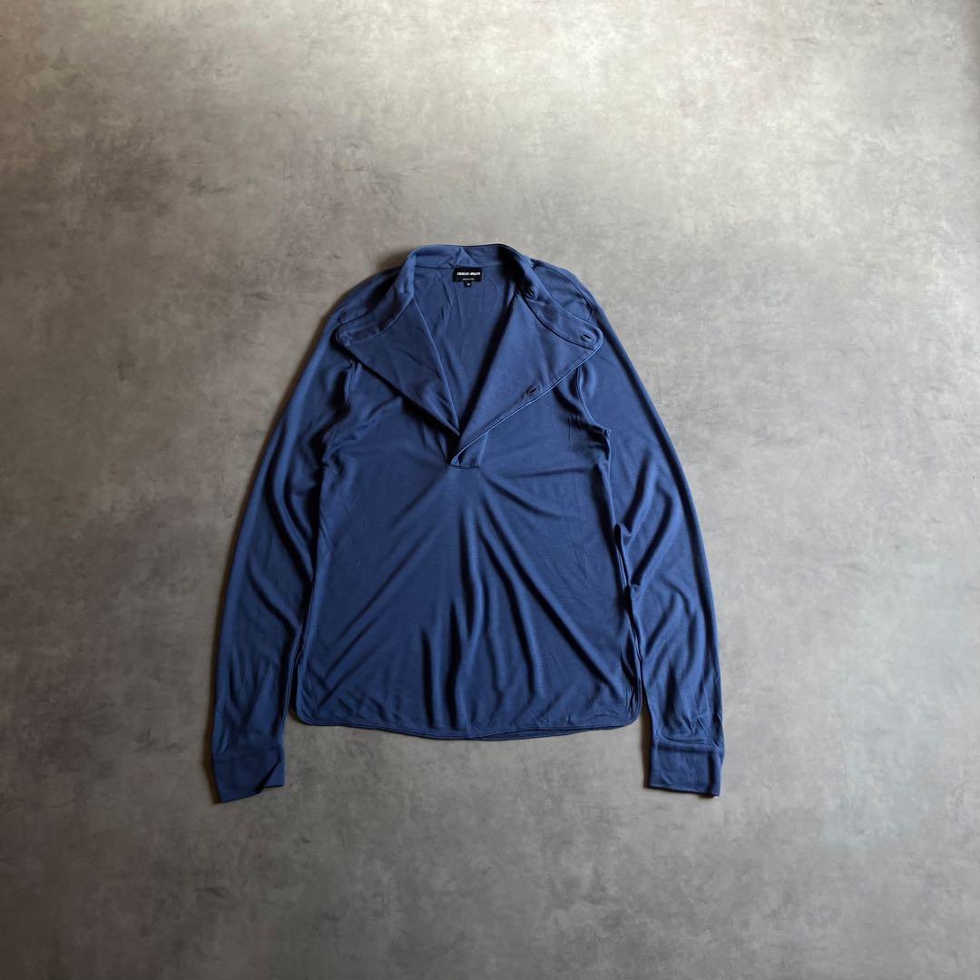 トップス 00s giorgio armani rayon silk cutsew