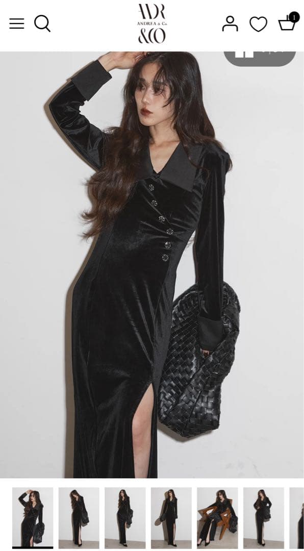 新品‼︎ANDREA&Co. ベロアレイヤード風ワンピース