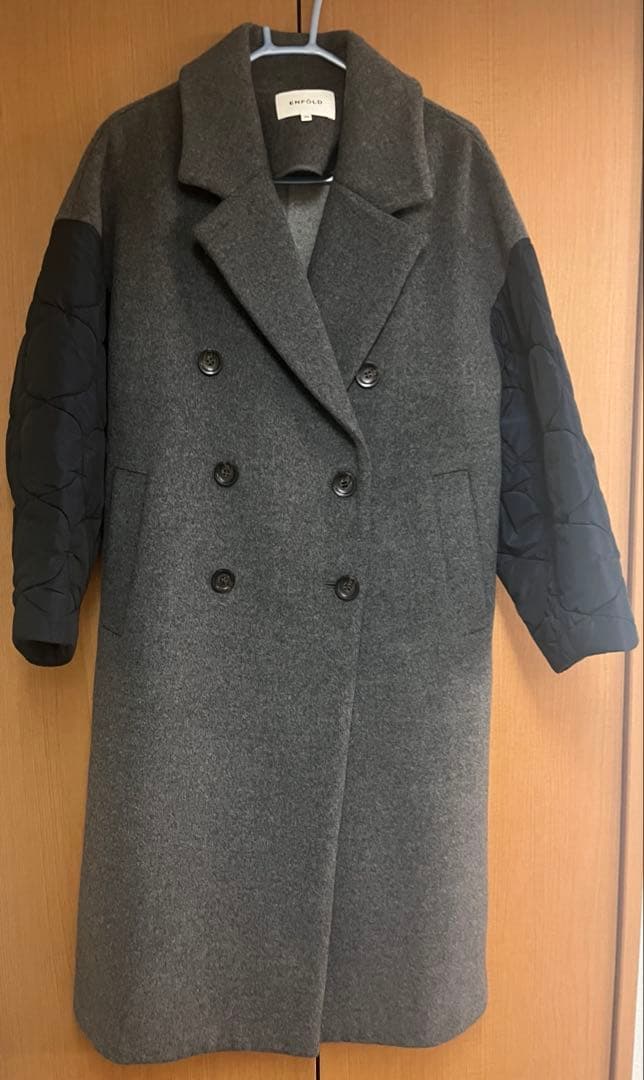 【すず】ENFÖLD エンフォルド　グレー チェスターコート 36
