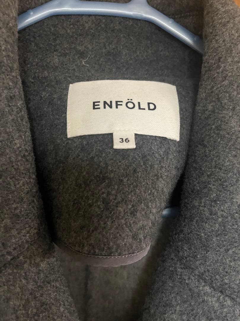 【すず】ENFÖLD エンフォルド　グレー チェスターコート 36