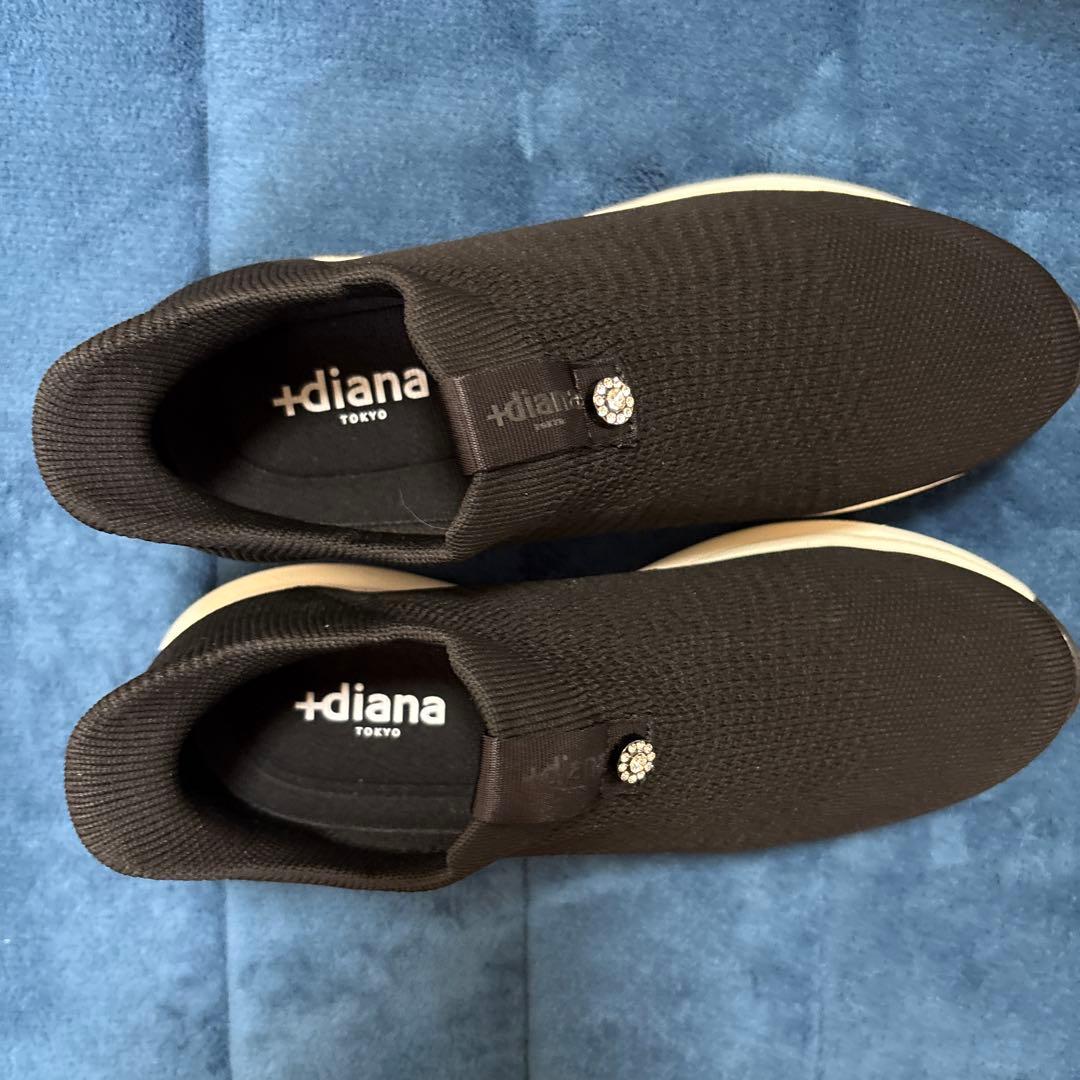 +diana ブラック スリッポンスニーカー