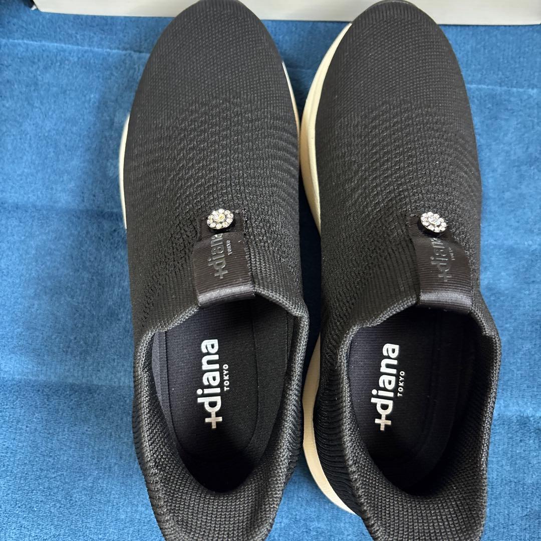 +diana ブラック スリッポンスニーカー