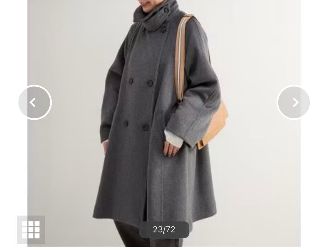 ベーセーストック Wビーバーテントライントレンチコート　グレー　アウター