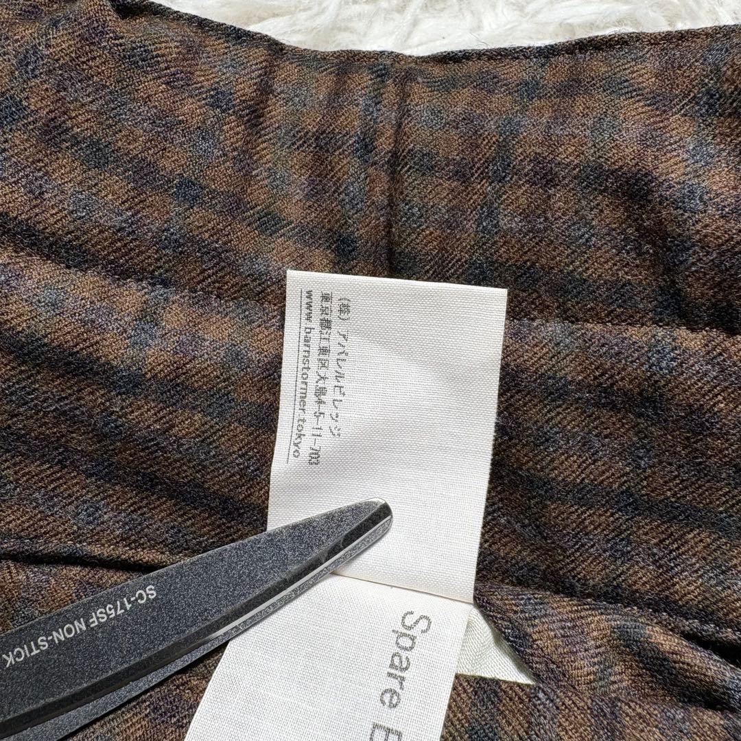 【美品】BARNSTORMER イージースラックスパンツ　チェック　ウール　M