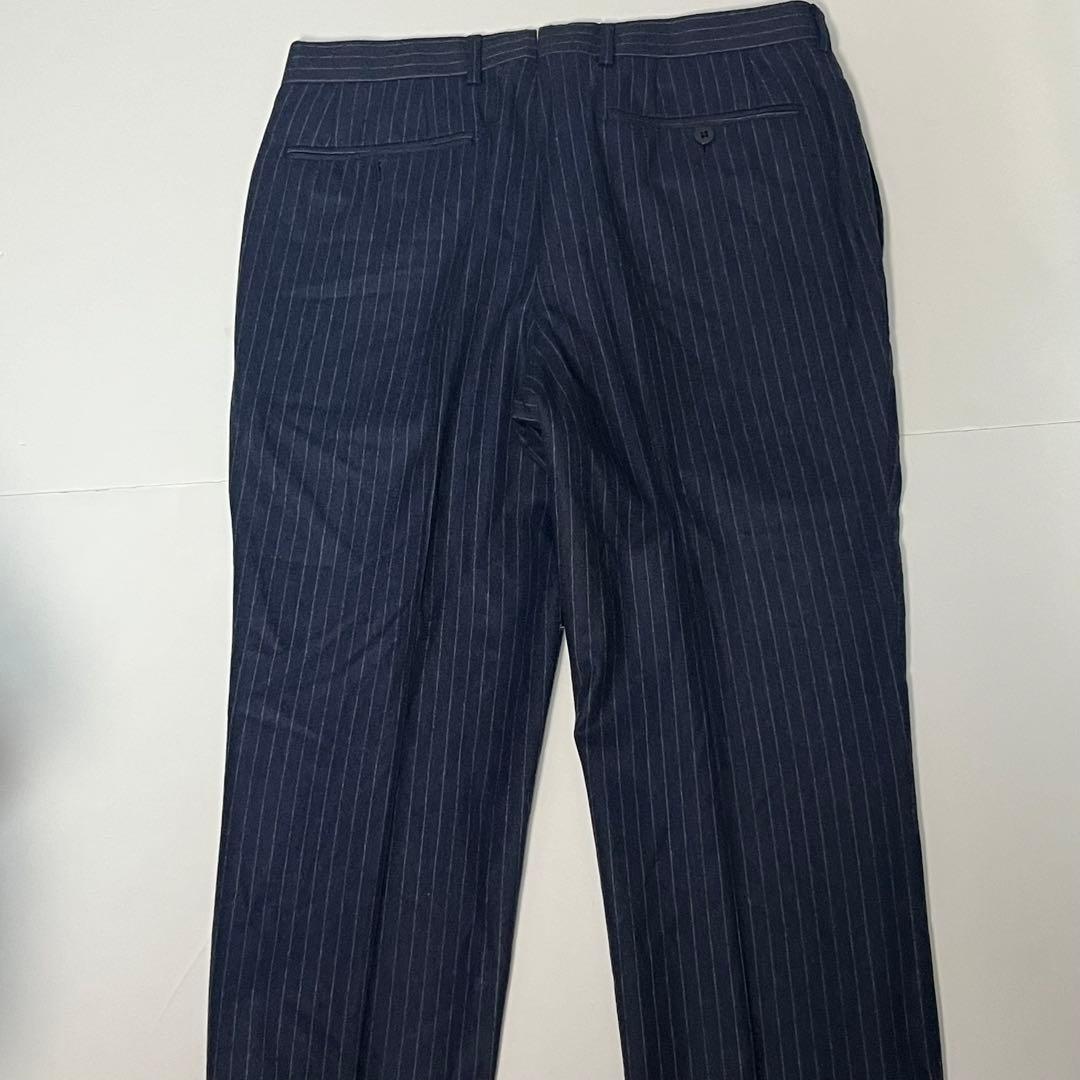 【美品】BEAMSF　ビームスエフ　スーツ　セットアップ　ストライプ　ネイビー