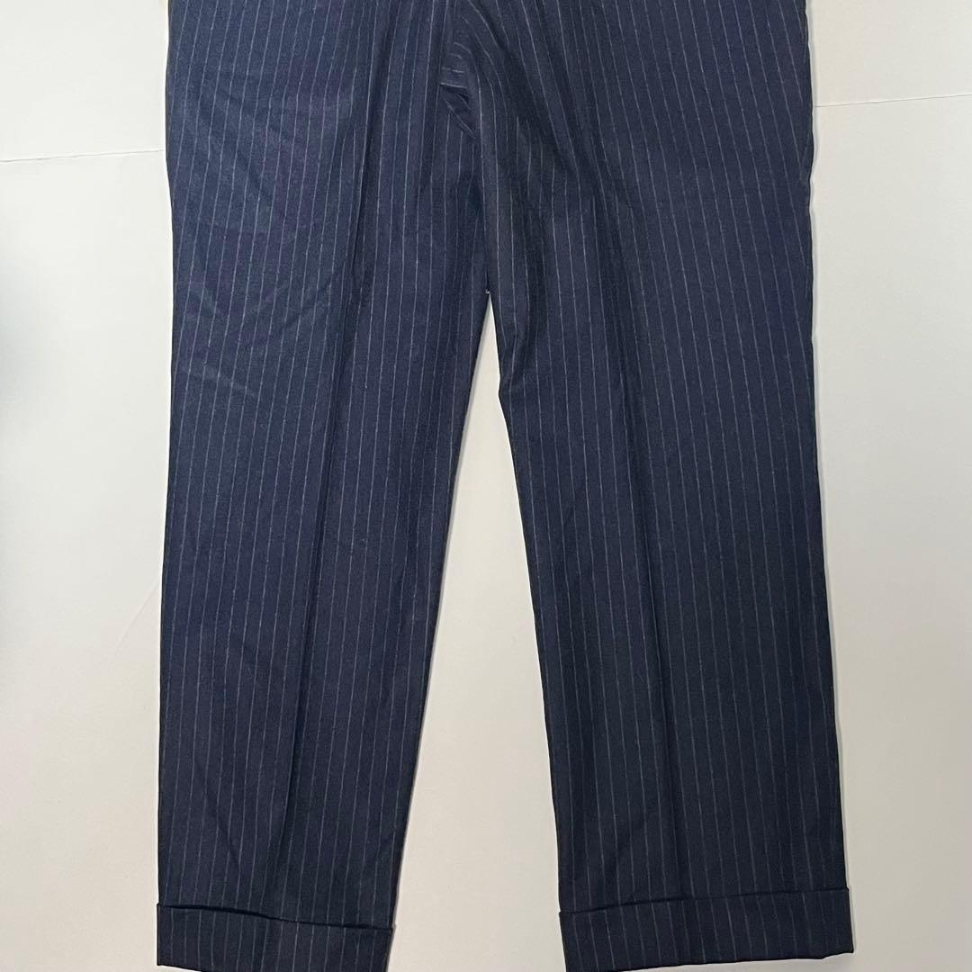 【美品】BEAMSF　ビームスエフ　スーツ　セットアップ　ストライプ　ネイビー