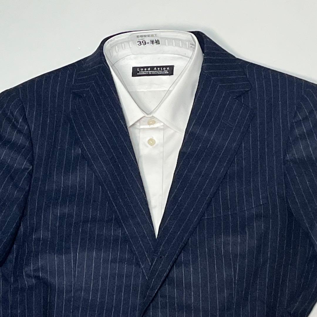 【美品】BEAMSF　ビームスエフ　スーツ　セットアップ　ストライプ　ネイビー