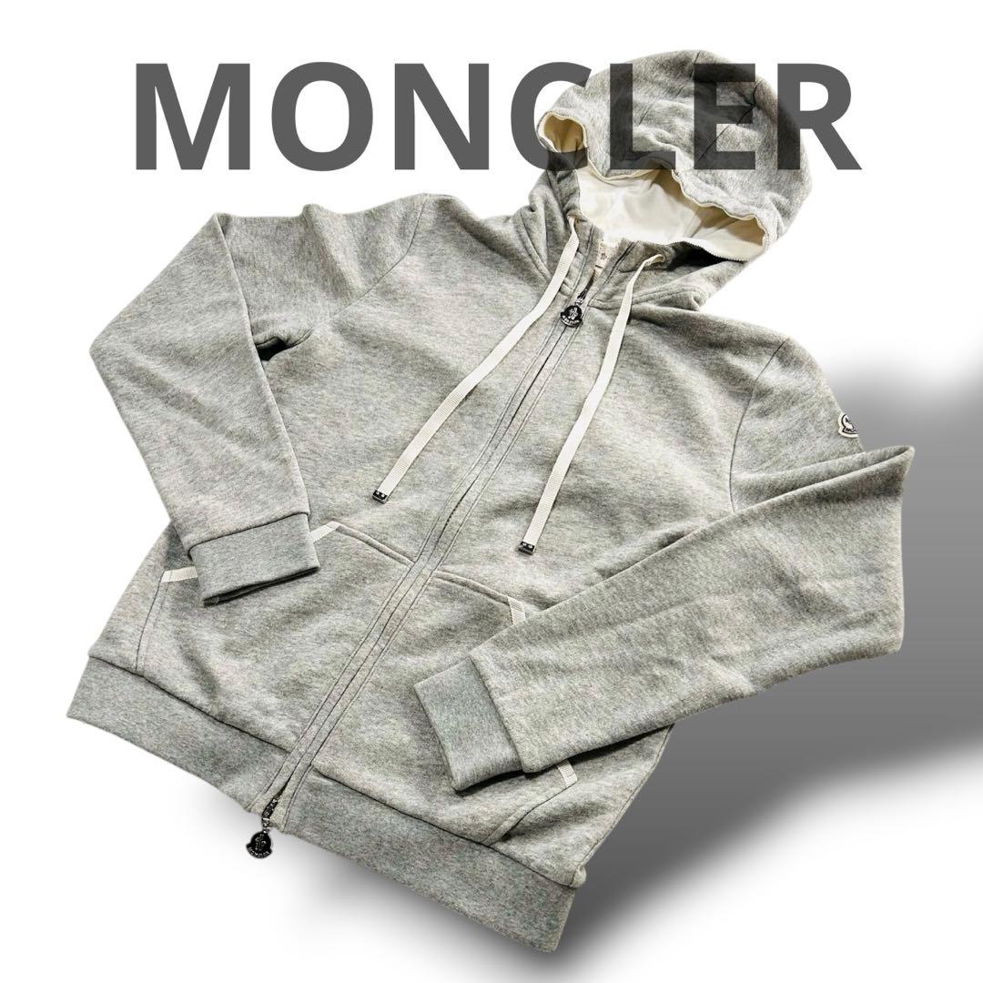 極美品 MONCLER モンクレール パーカー グレー レディース 上着