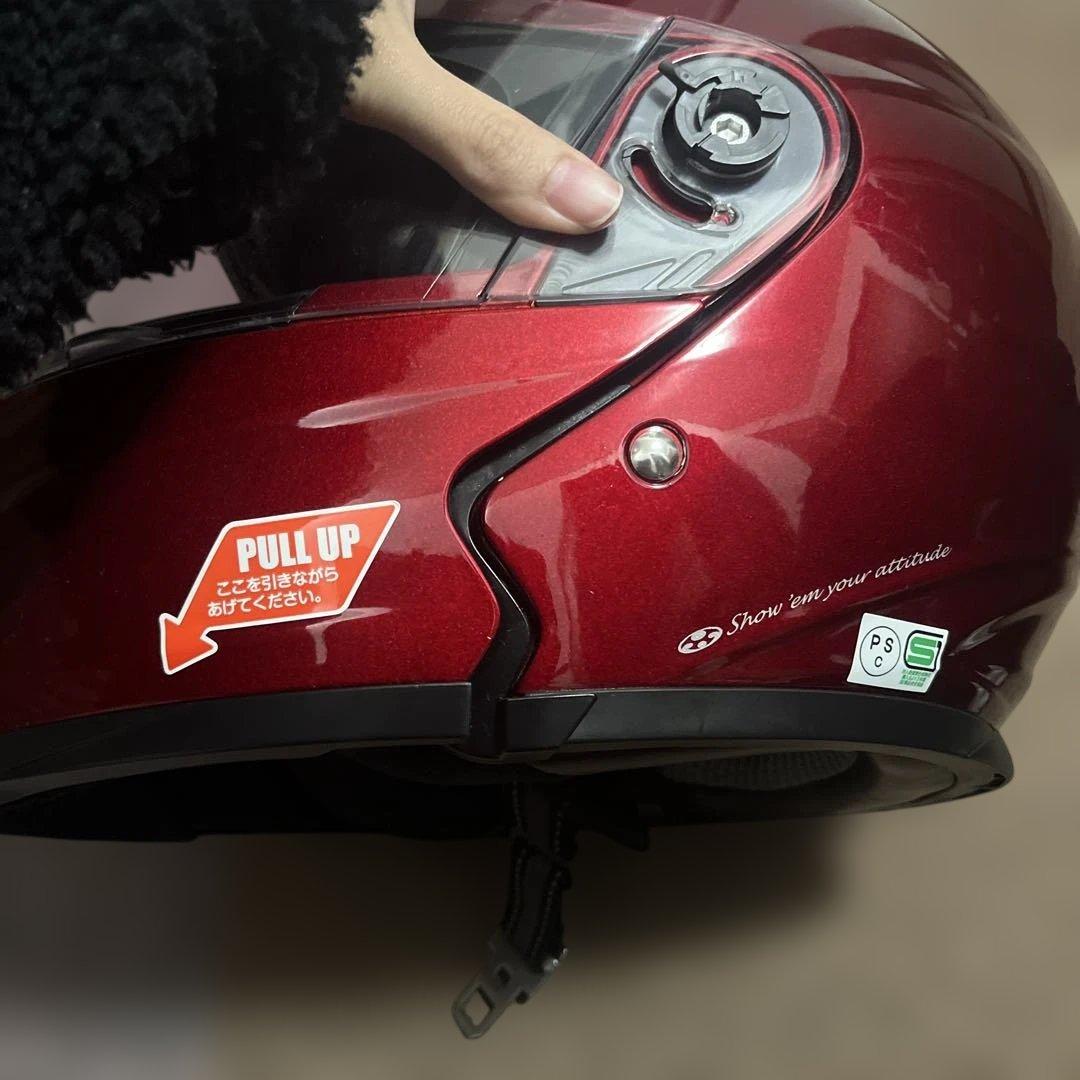 【大幅値下げ中】kabuto システムヘルメット　赤　M