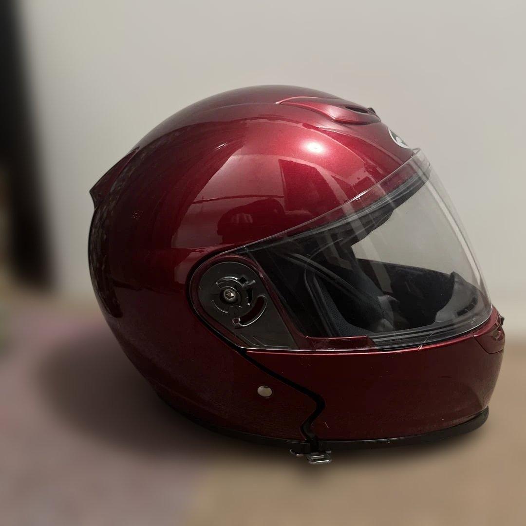 【大幅値下げ中】kabuto システムヘルメット　赤　M