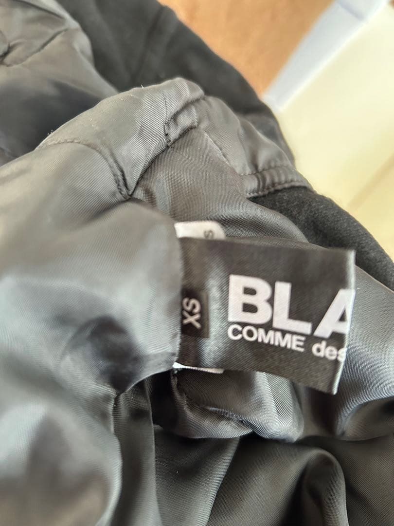 BLACK COMME des GARCONS ウール縮絨レイヤード風コート