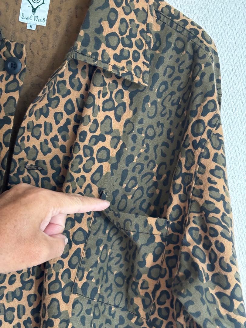 【美品】South2 West8 レオパード柄 カバーオール S ネペンテス