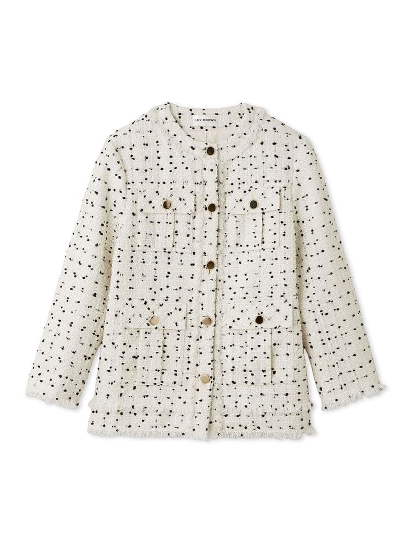 LILYBROWN ノーカラーツイードジャケット