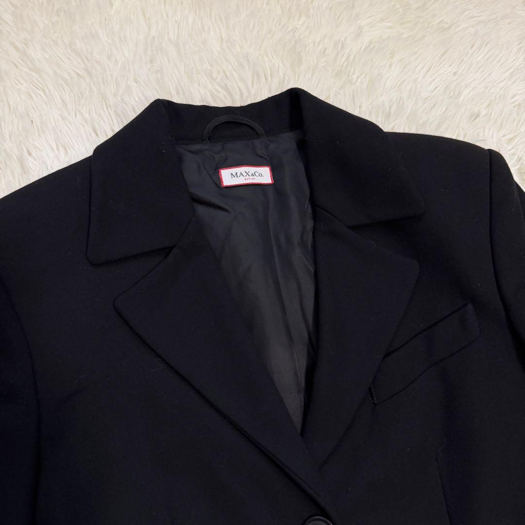 美品　マックスマーラ　チェスターコート　ロングコート　38サイズ　ブラック