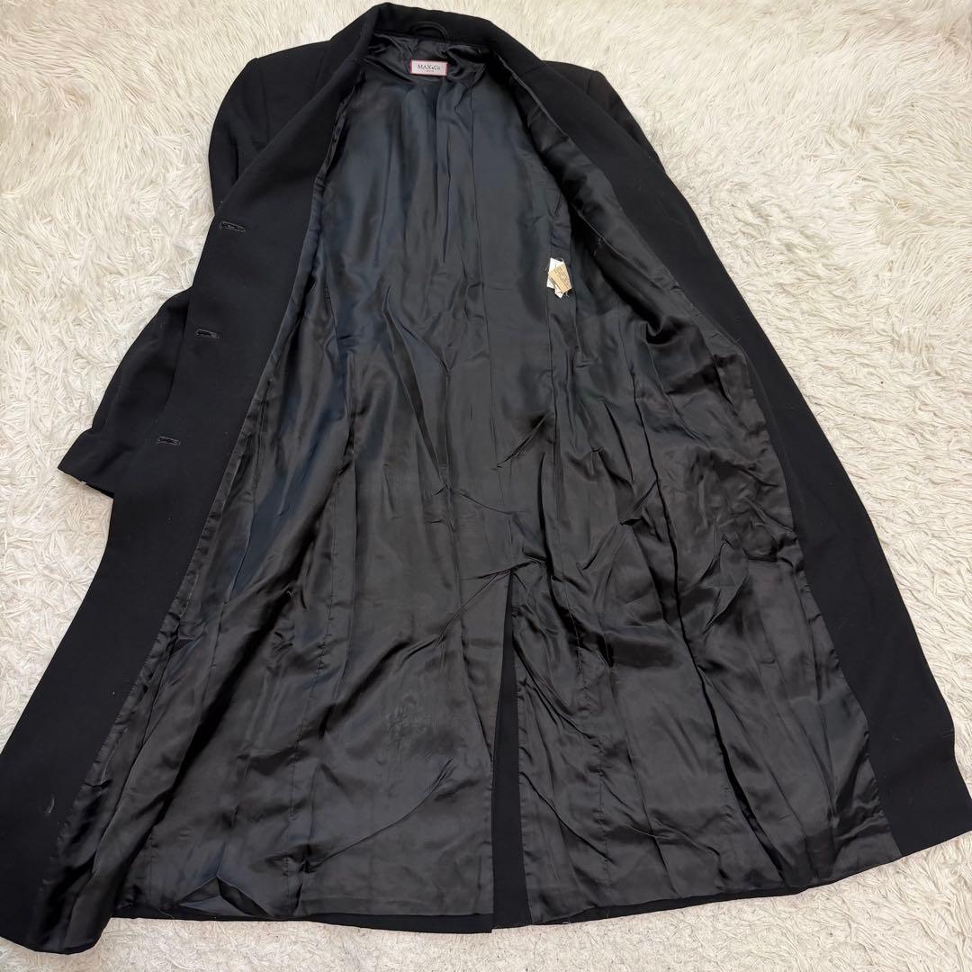 美品　マックスマーラ　チェスターコート　ロングコート　38サイズ　ブラック