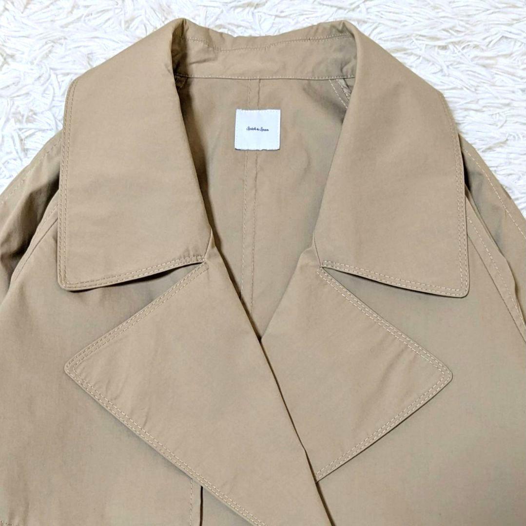 スピック＆スパン 25SS C/Pミドル丈トレンチコート ベージュ M