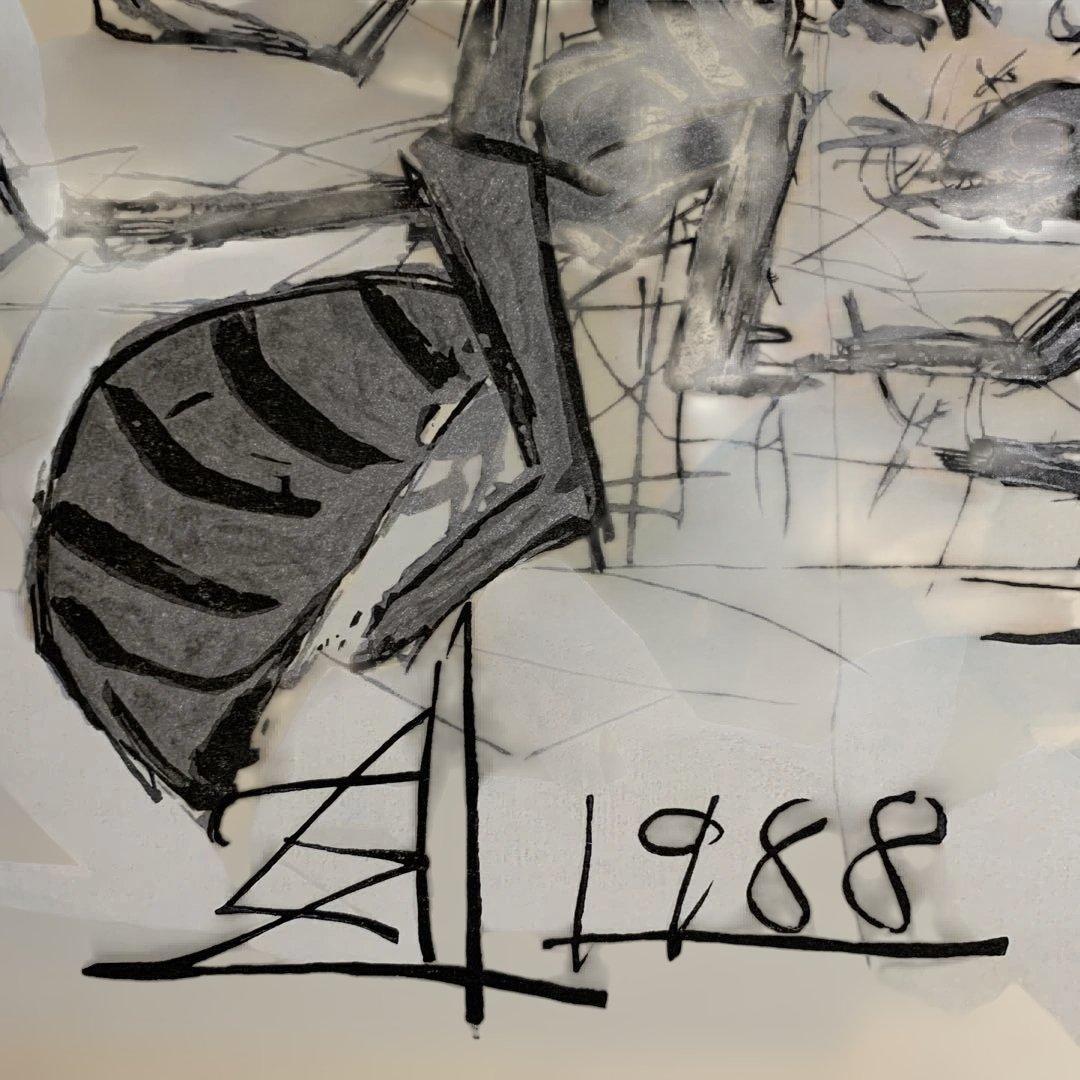 版画　蟻　須田剋太作