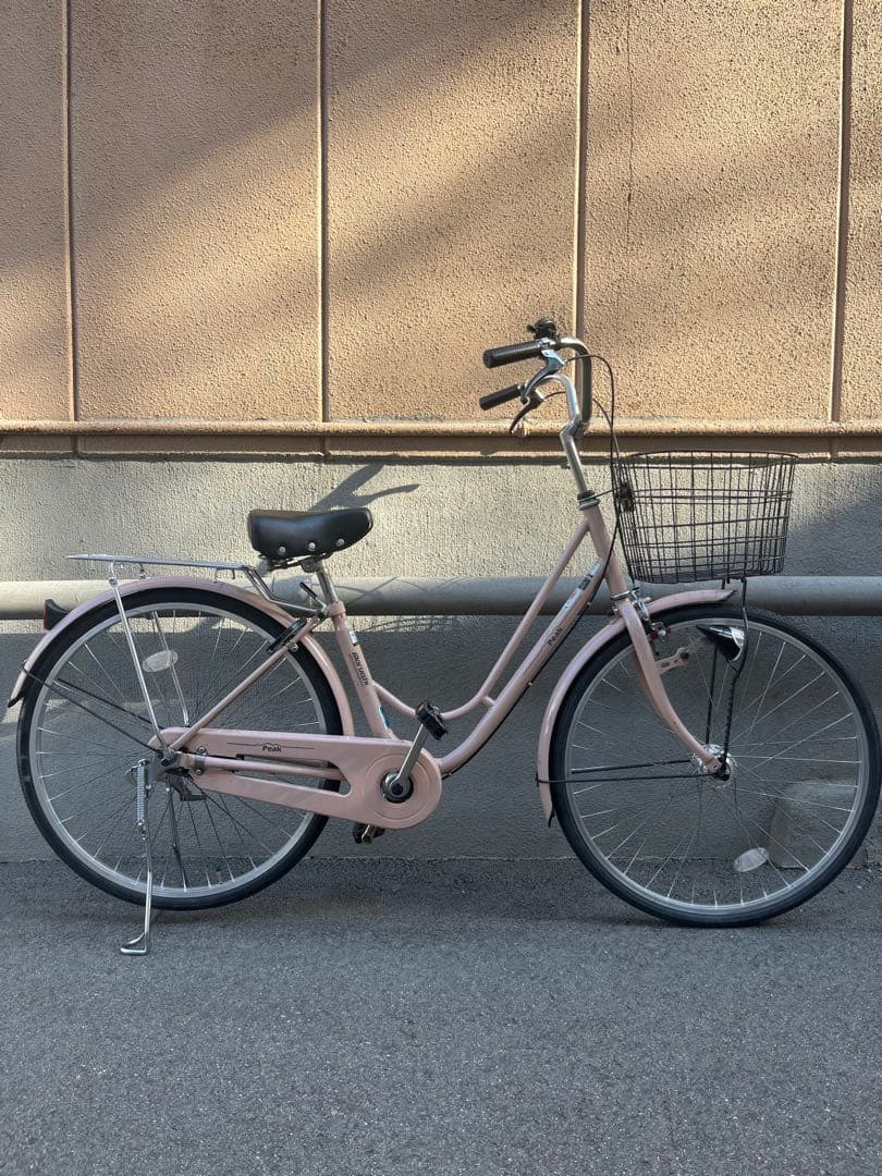 あやさん専用ママチャリ　薄ピンク