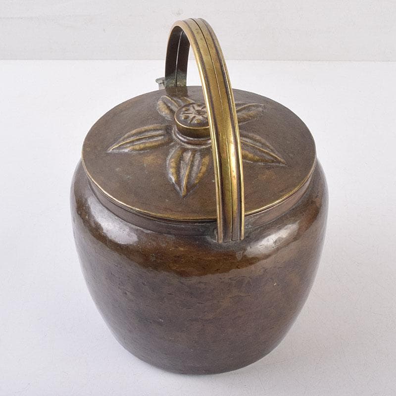 cizpanic　惺々堂紹美造　緋銅槌目　水次　湯沸　共箱　M　R8889