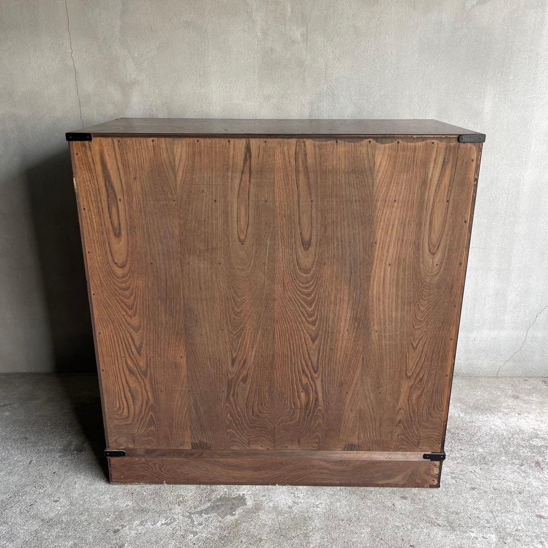 岩屋堂箪笥　桜木作　伝統工芸品 欅材 和家具 民藝 金具 8杯