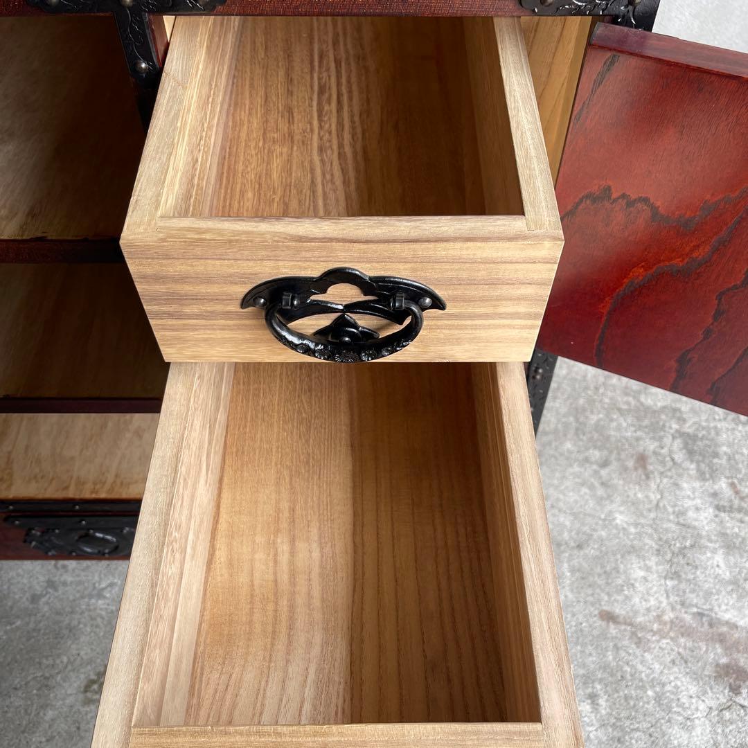 岩屋堂箪笥　桜木作　伝統工芸品 欅材 和家具 民藝 金具 8杯