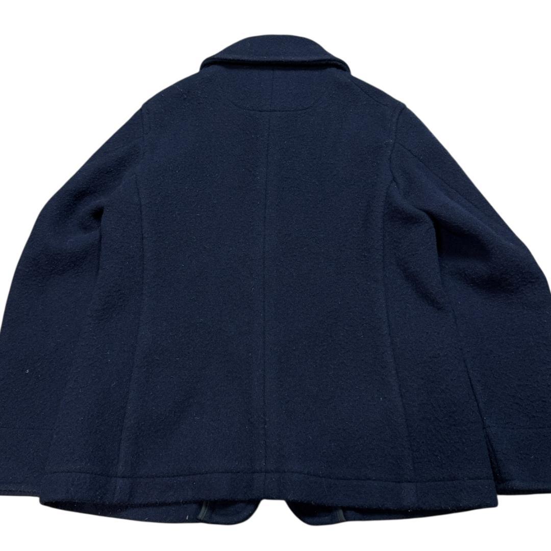 3834 美品 XL相当 DANTON ウールモッサ ピーコート くるみボタン