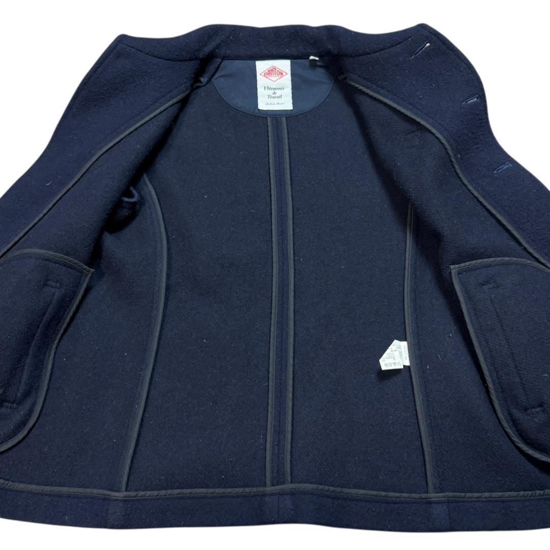 3834 美品 XL相当 DANTON ウールモッサ ピーコート くるみボタン