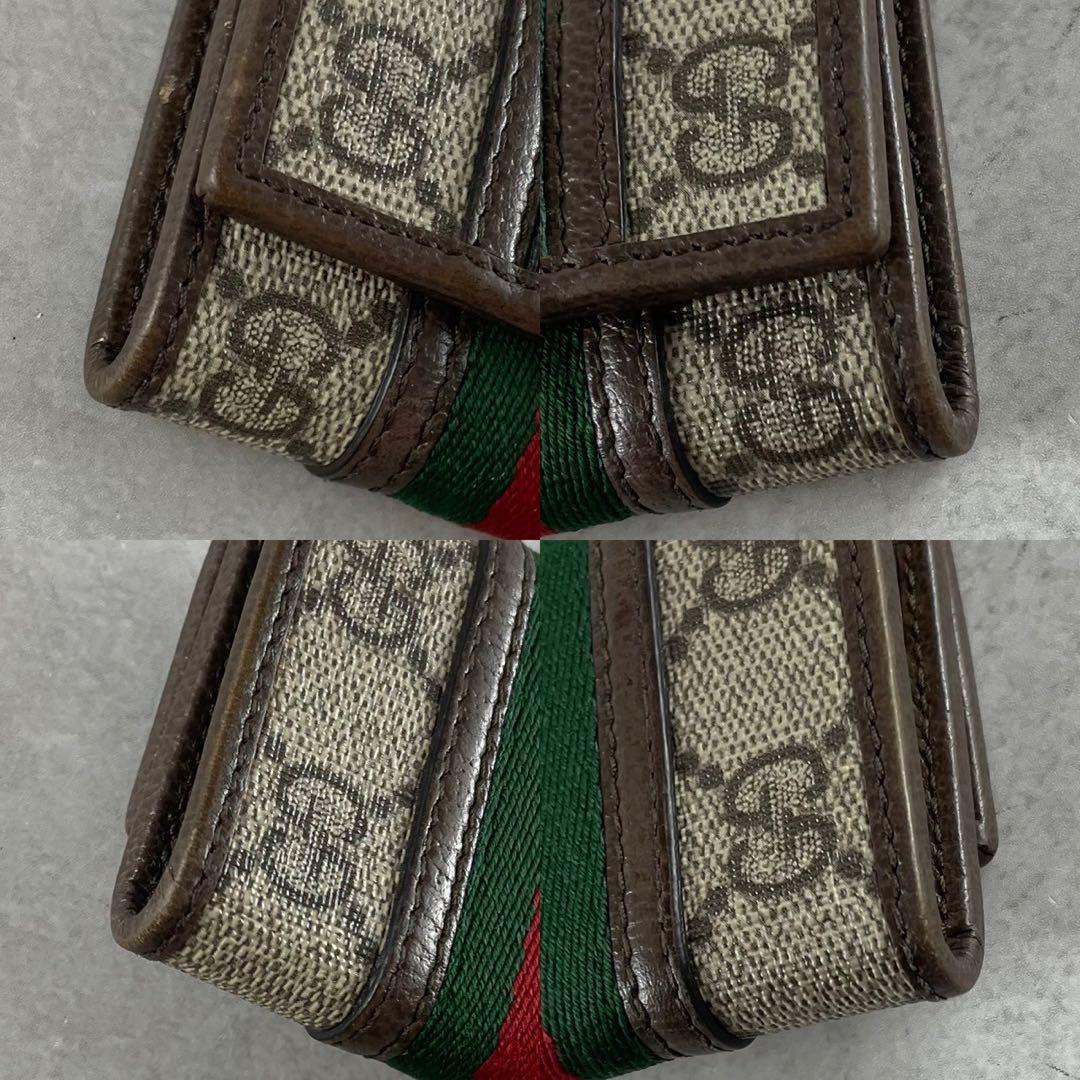 【美品】GUCCI グッチ 6連キーケース オフィディア シェリーライン