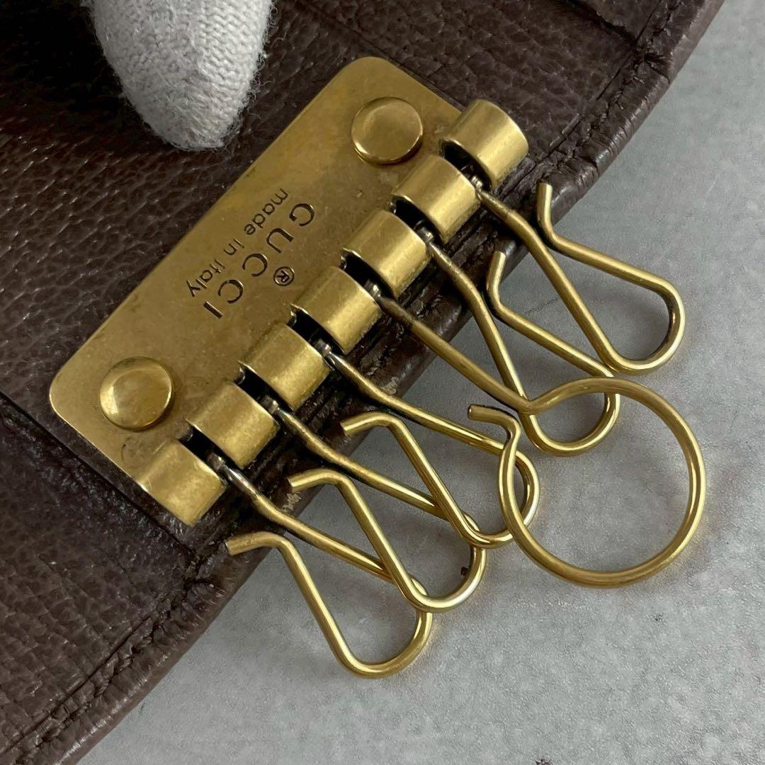 【美品】GUCCI グッチ 6連キーケース オフィディア シェリーライン