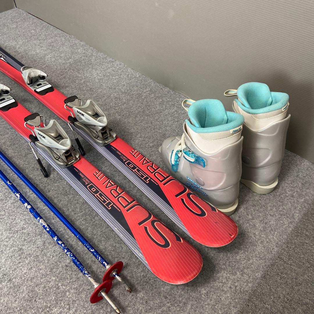 ★初心者向け★メンテナンス済　大人スキーセット 板150cm ブーツ24.5cm