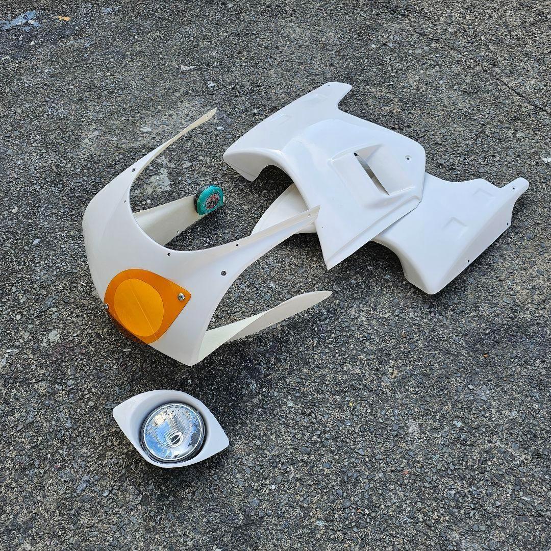 FRP製　NSR50.80用 耐久フルカウル　オレンジ　ライト付き