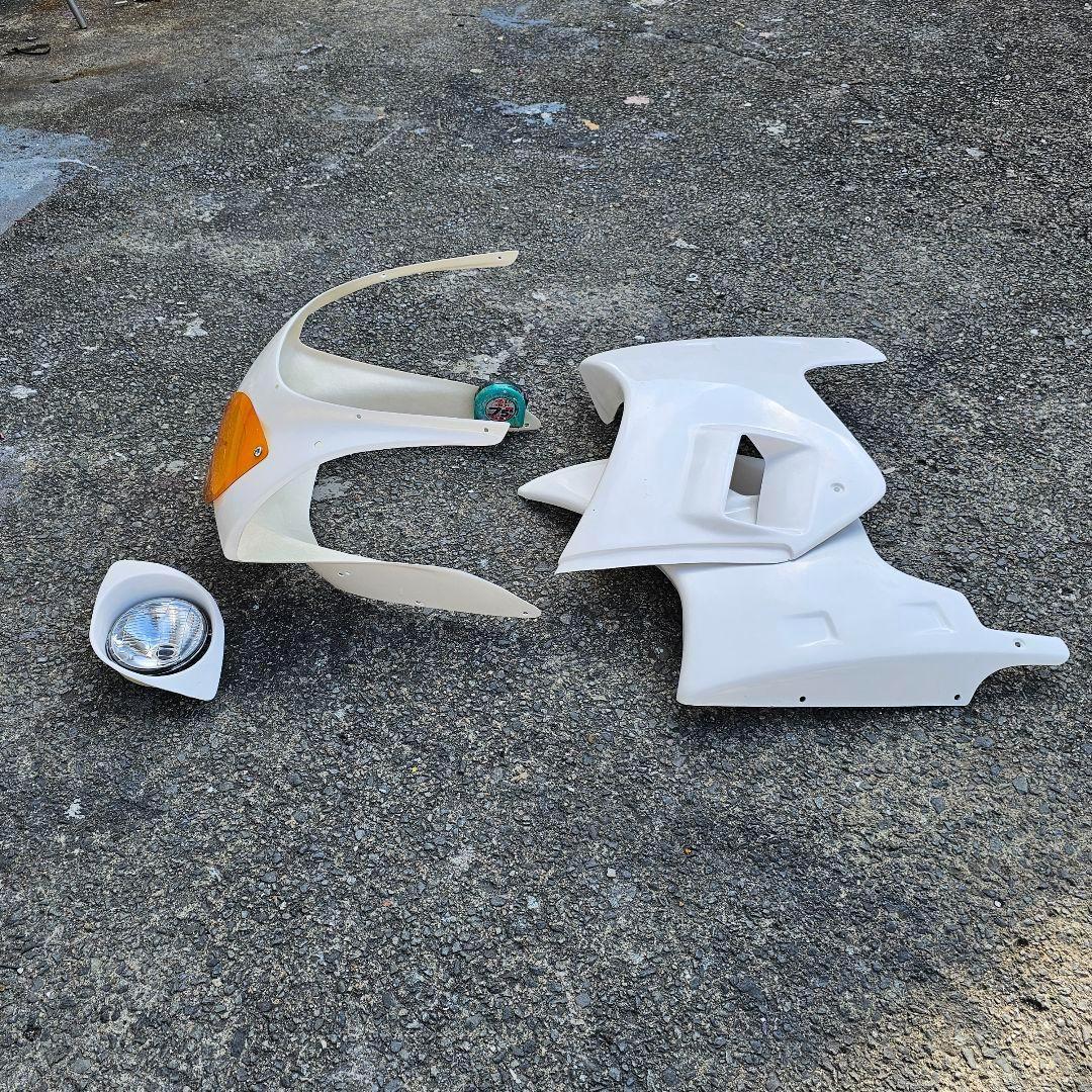 FRP製　NSR50.80用 耐久フルカウル　オレンジ　ライト付き