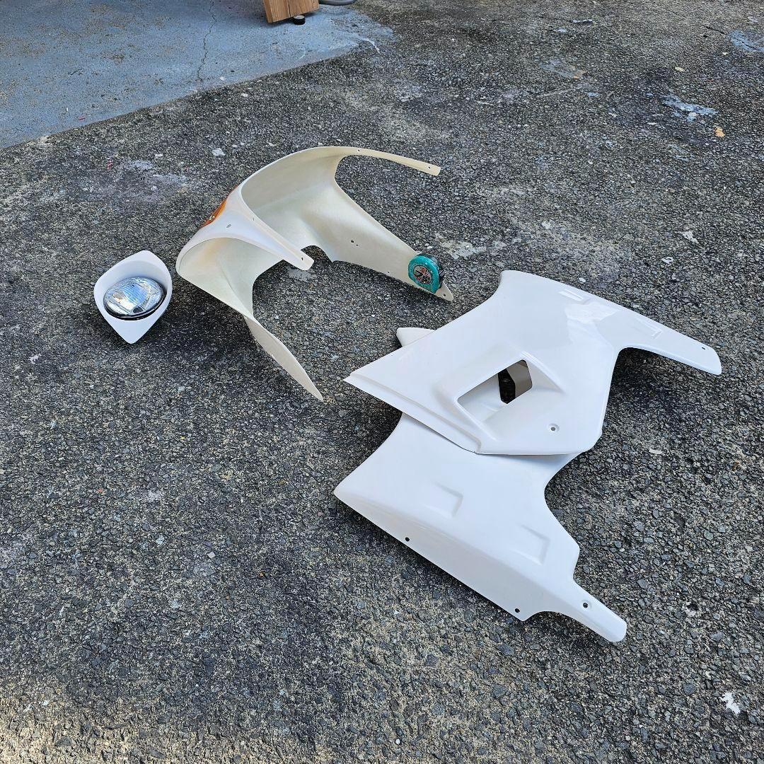 FRP製　NSR50.80用 耐久フルカウル　オレンジ　ライト付き