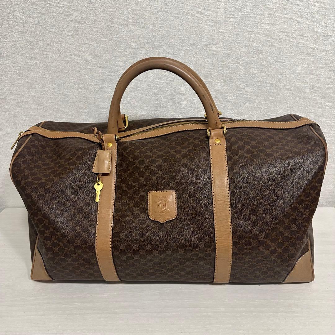 CELINE セリーヌ マカダム柄 ボストンバッグ