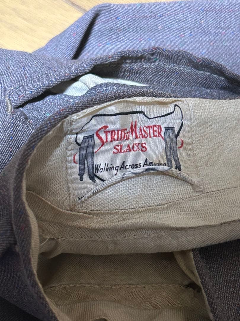 50s us rayon gabardine slacks 絣