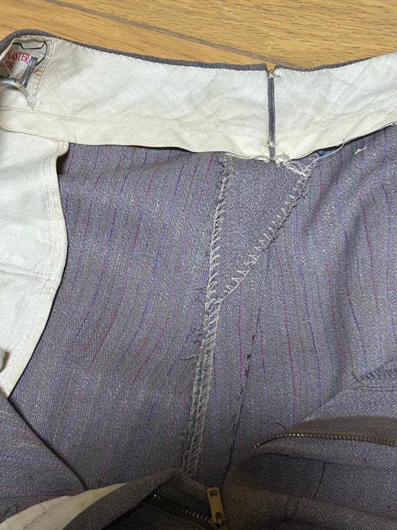 50s us rayon gabardine slacks 絣