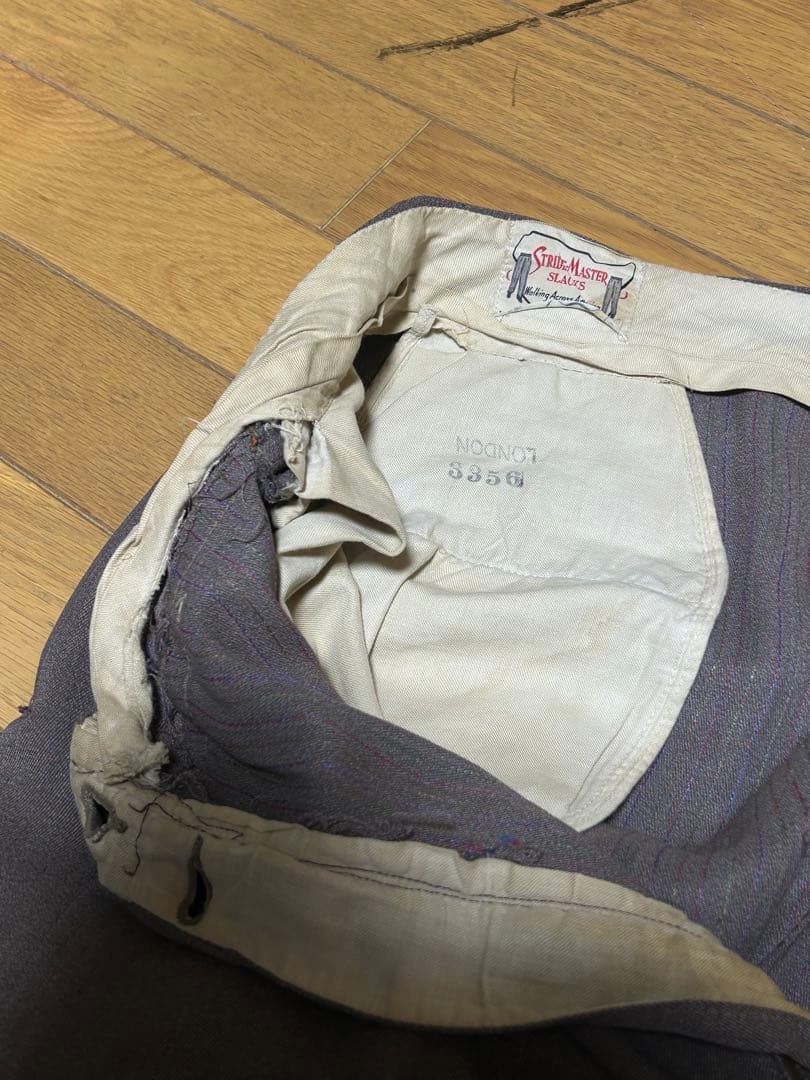 50s us rayon gabardine slacks 絣