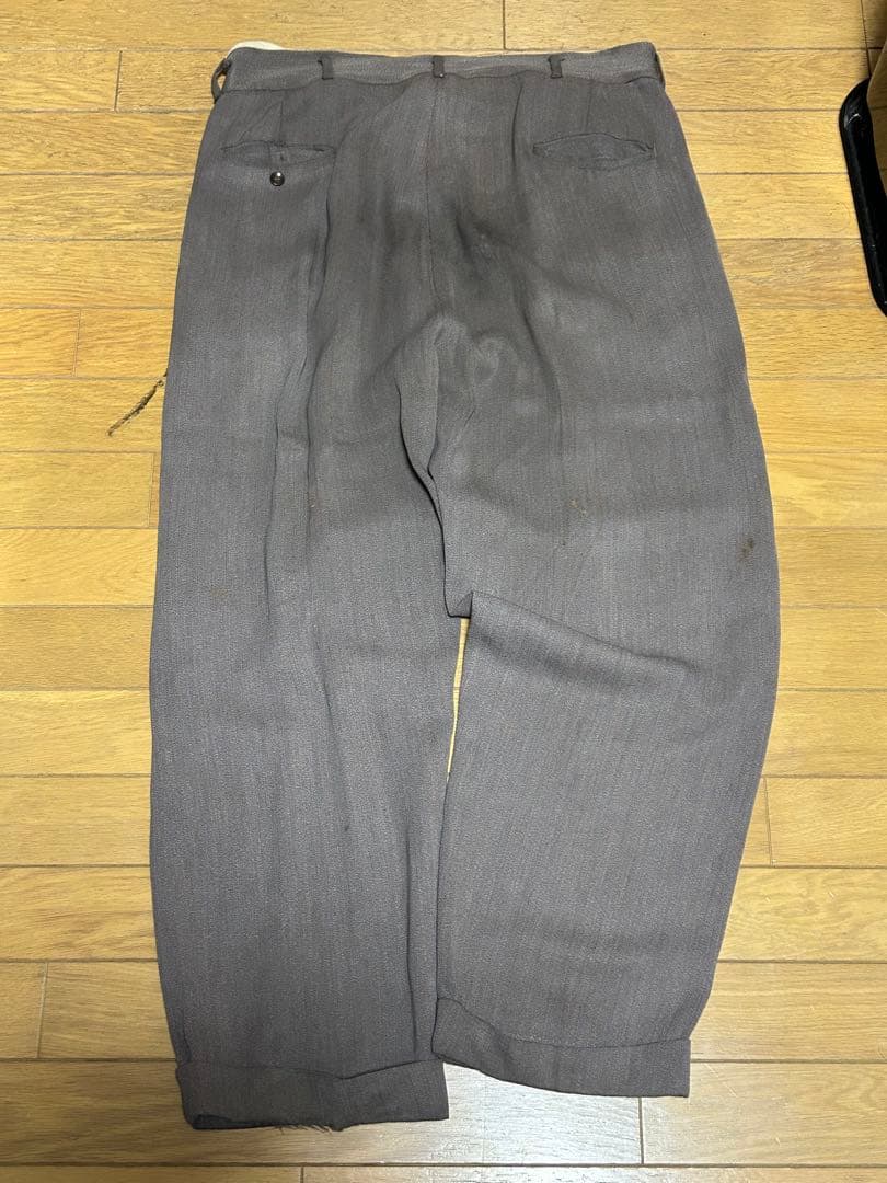 50s us rayon gabardine slacks 絣