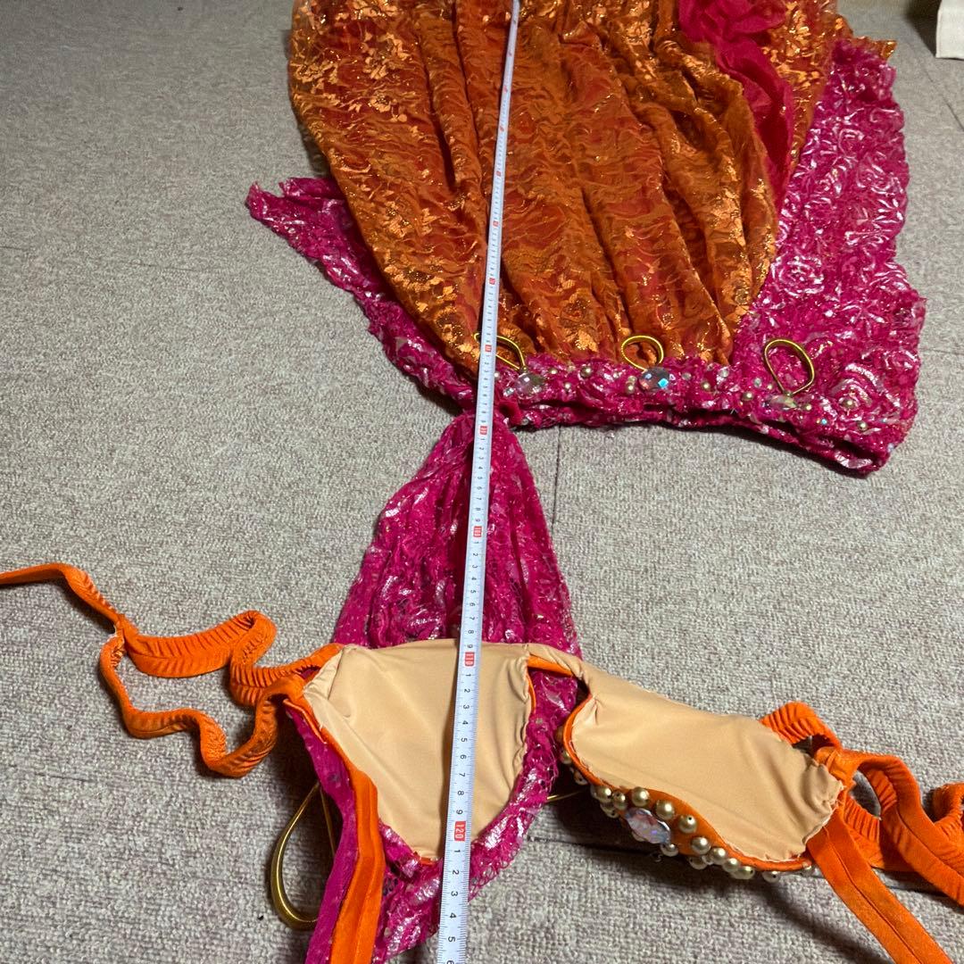 ベリーダンス セットアップ オレンジ ピンク